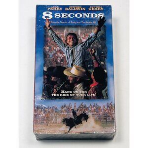8 Seconds (VHS, 1994, New Line) Luke Perry Bull Riding NIP NEW Sealed Watermark